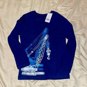 Carter’s Boys Long Sleeve Crane T-Shirt, Size 6, NWT